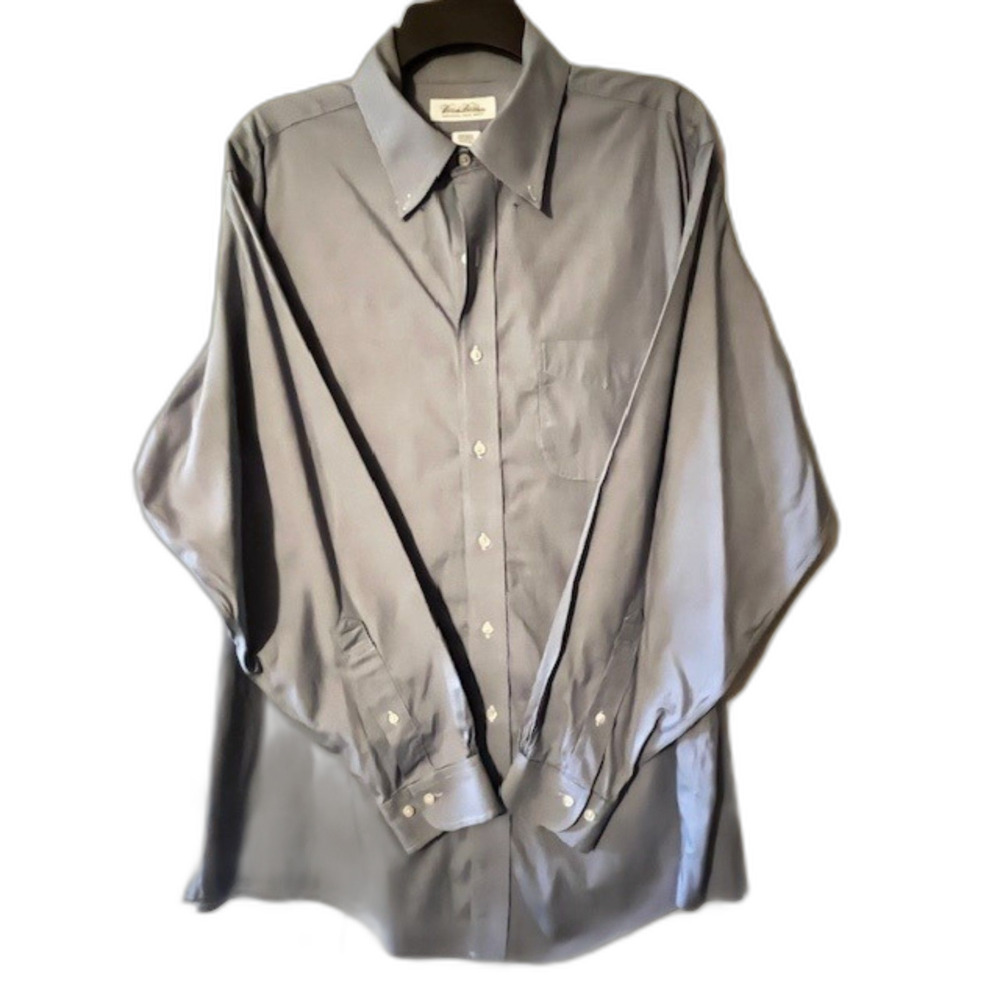 Brooks Brothers blue check long sleeved dress shirt 17 - 34/35